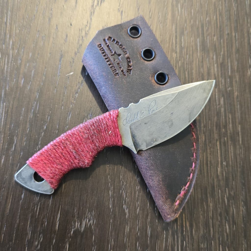TKELL/ Knives By Nuge Christmas Collab (patina from leather sheath) - Image 2
