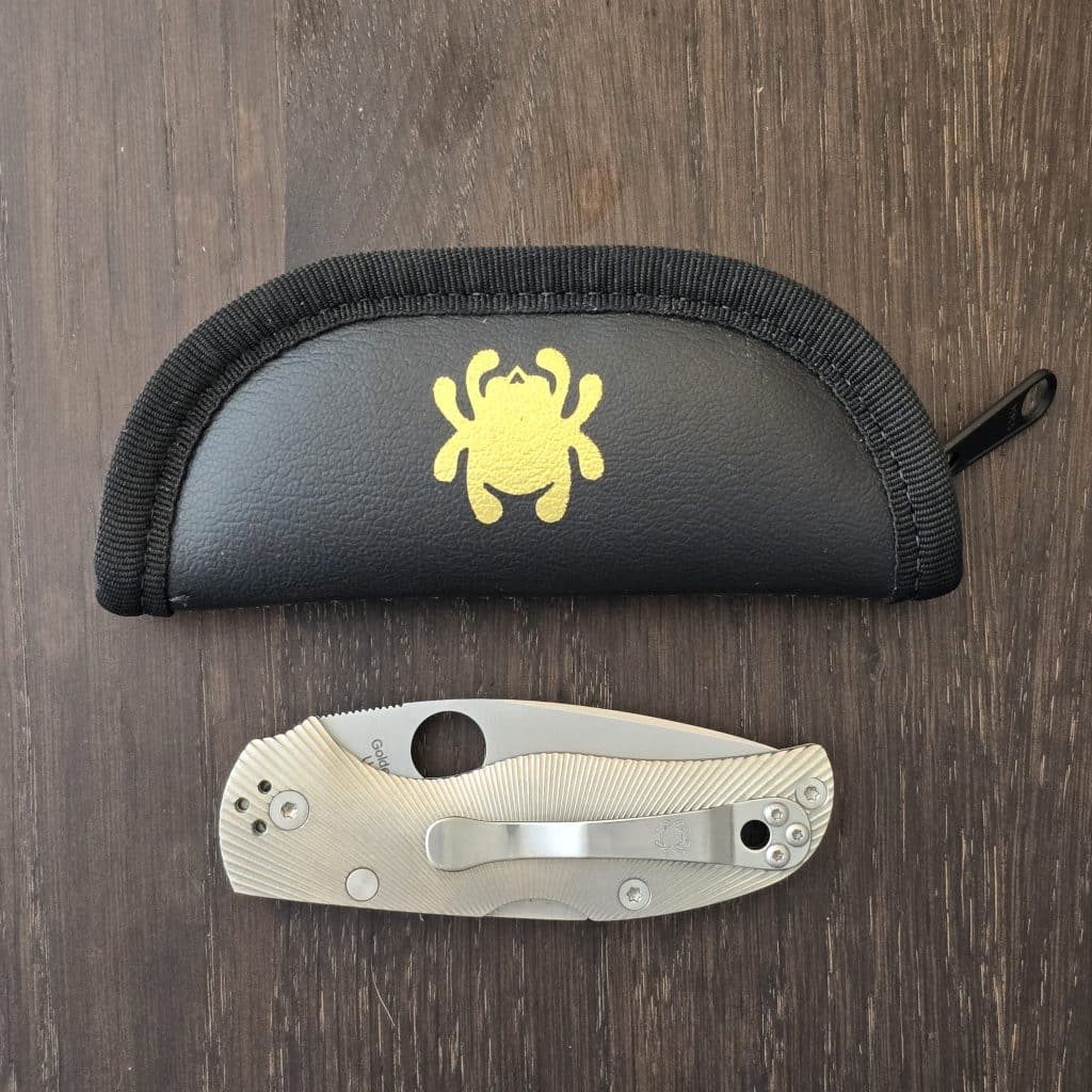 Spyderco USA Native 5 in Fluted Titanium and CPM S35VN C41TIFP5 RARE - Image 4