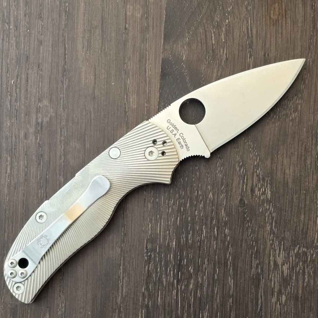 Spyderco USA Native 5 in Fluted Titanium and CPM S35VN C41TIFP5 RARE