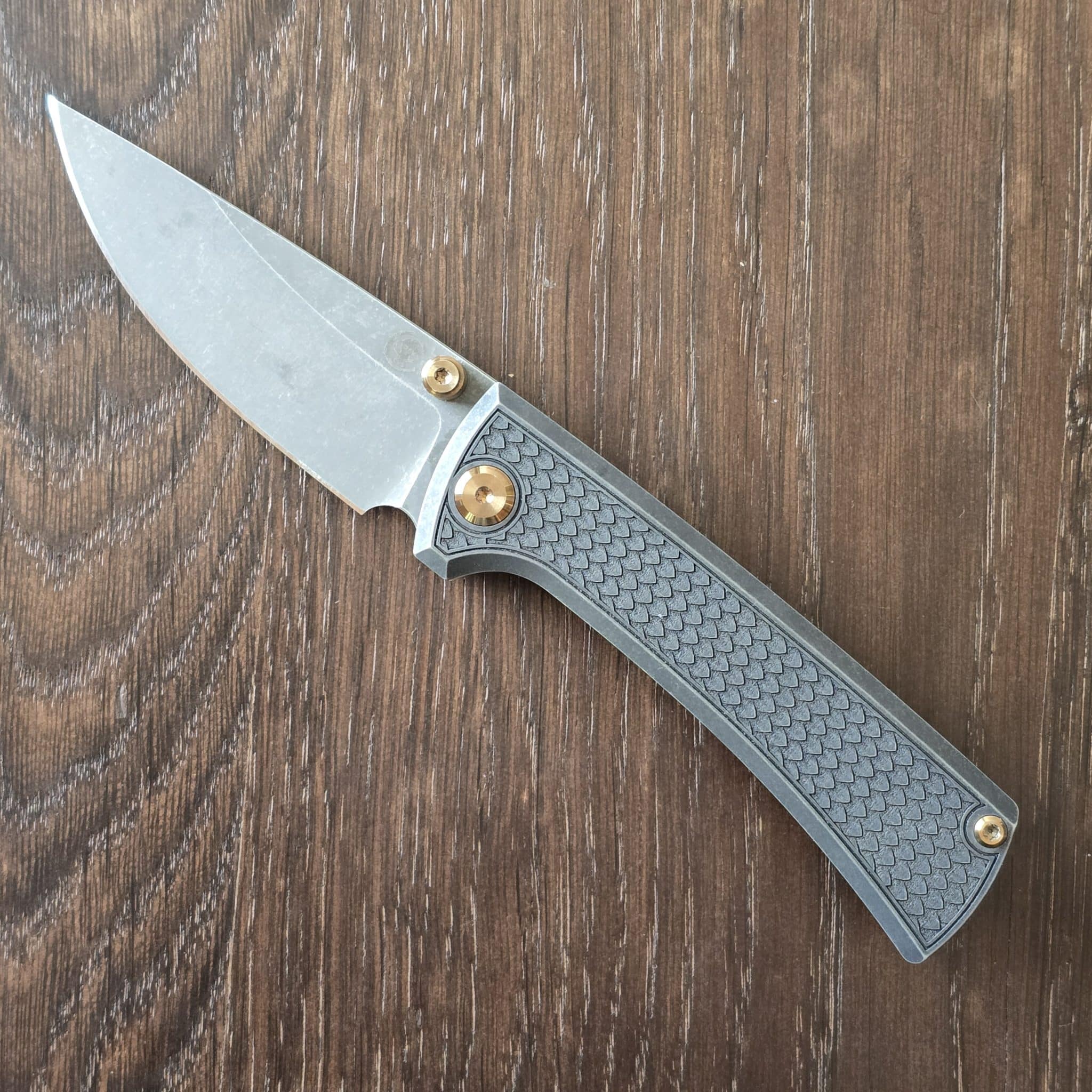 19ストライク2500 Chaves Knives RCK9 Frame Lock Black Dragon Scale Titanium Handles