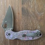 Spyderco USA Para 3 CPM CRUE WEAR SMKW CF PURPLE HAZE FAT CARBON CW BK BLADE PE C223CFPHBKP