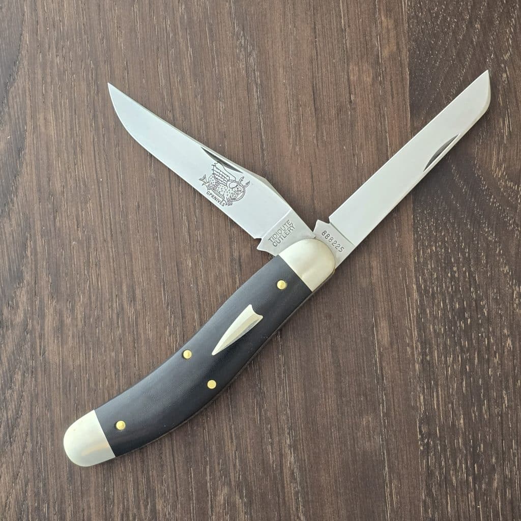 Great Eastern Cutlery #888225 Black Linen Micarta