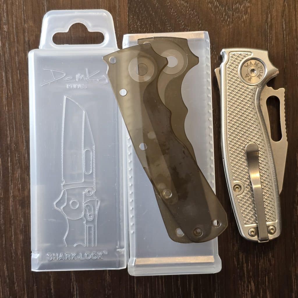 Demko Knives AD20.5Sc Shark Lock in CPM20CV and Ultem (incudes additional $90 custom scales) - Image 6