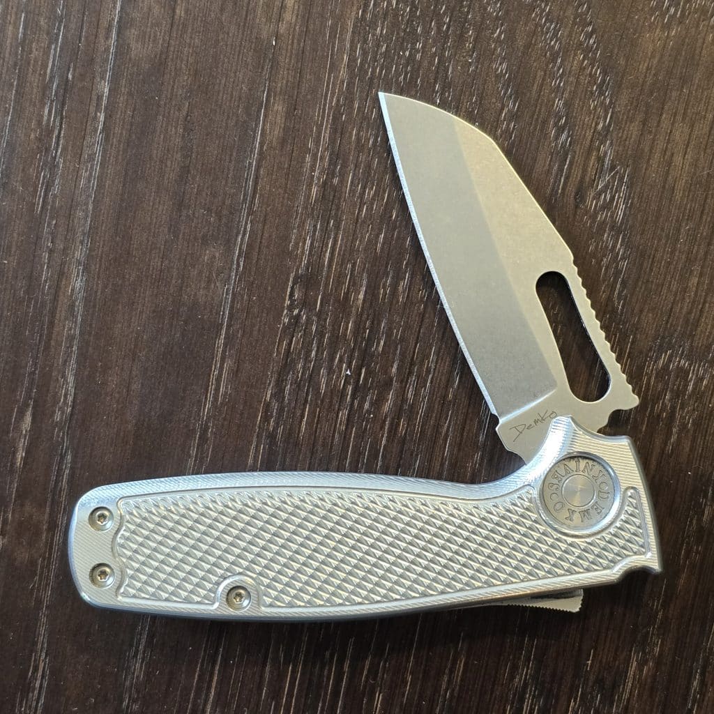 Demko Knives AD20.5Sc Shark Lock in CPM20CV and Ultem (incudes additional $90 custom scales)