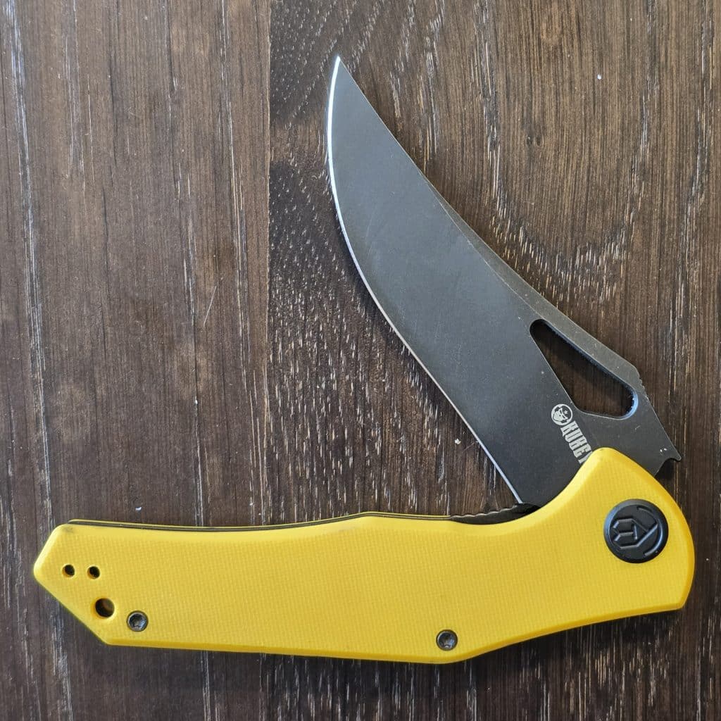 Kubey Phemius Liner Lock in black SW 14C28N and Yellow G10 - Image 2
