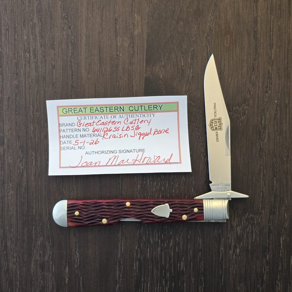 Great Eastern Cutlery #641126 SS LB SG Krasin Jigged Bone PROTOTYPE – gallery image 2