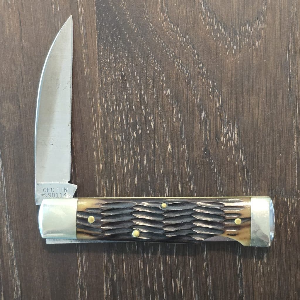 Great Eastern Cutlery #990114 LB Antique Green Jigged Bone USED - Image 2