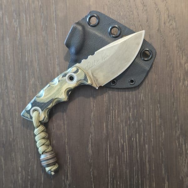 Tkell Knives DP 1 Fixed Blade Donald E Pace in ABE-L and Micarta – gallery image 1