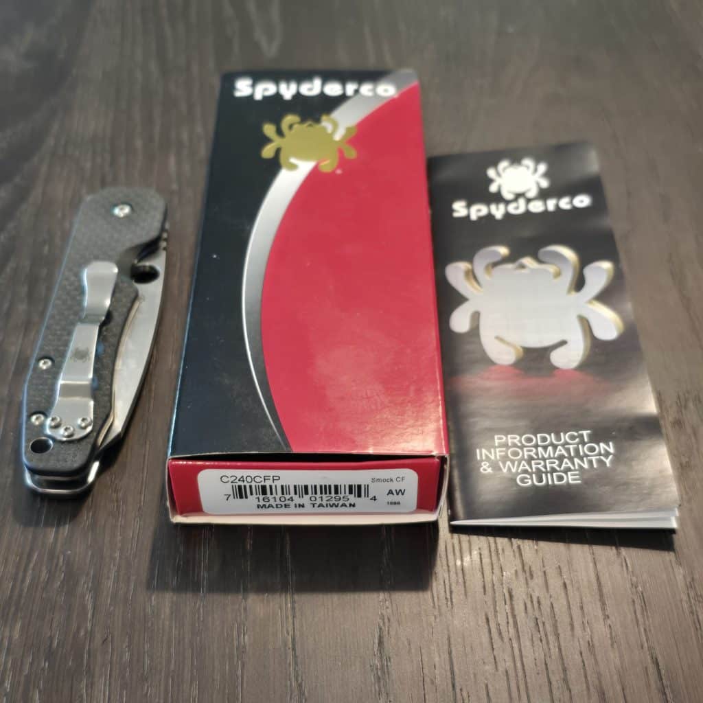 Spyderco Smock CF C240CFPin Black Carbon Fiber and CPM S30V - Image 5