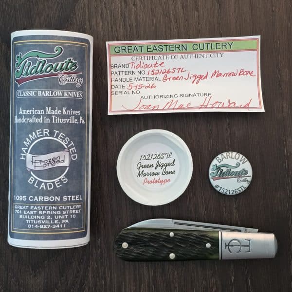 Great Eastern Cutlery #152126 STL Green Jigged Marrow Bone PROTOTYPE – gallery image 1