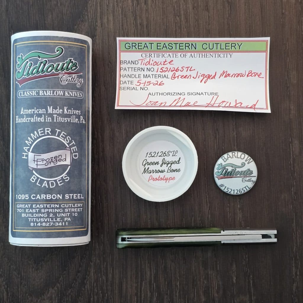 Great Eastern Cutlery #152126 STL Green Jigged Marrow Bone PROTOTYPE – gallery image 2