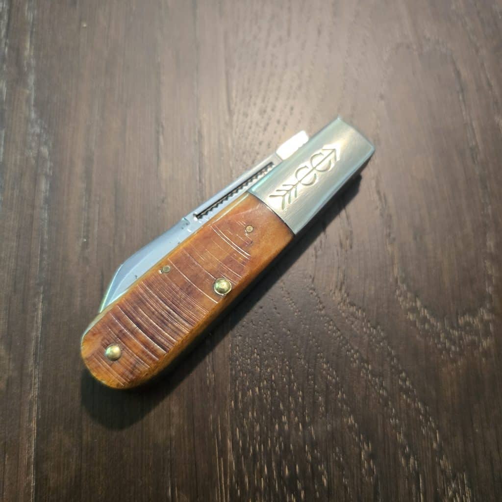 Cripple Creek 94 Brown Sawcut Bone Barlow EFFINGHAM IL tang stamp - 1994 - Image 3