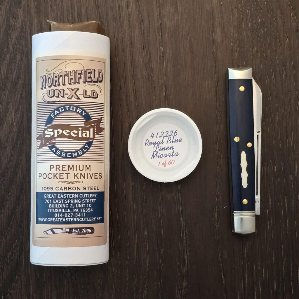 Great Eastern Cutlery #412226 Royal Blue Linen Micarta SFA for 2026 Rendezvous 1 of 60 – gallery image 4