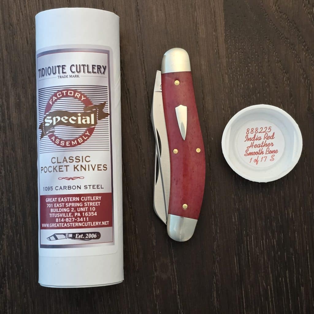 Great Eastern Cutlery #888225 India Red Heather Smooth Bone SFA for GEC 2026 Rendezvous 1of 17 "S" – gallery image 4