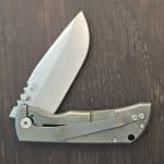 MCNEES Knives USA 3" PM MAC-2 with Satin Hardware and Satin Stonewash Blade, Hollow Grind, in CPM Magnacut and Titanium 2024 gently used
