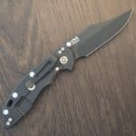 Hinderer XM 18 3.5" Magnacut Non Flipper Bowie Tri-Way Battle Black Cyote G10 and Magnacut