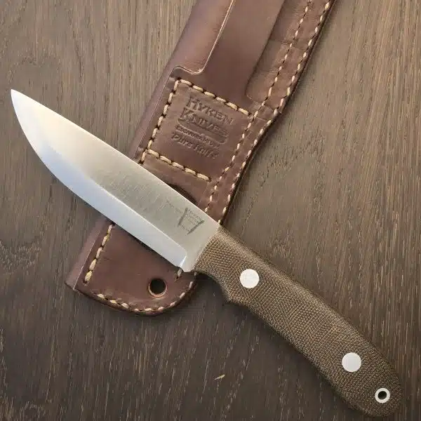 Hyken Knives Bushcrafter in Green Canvas Micarta and CPM 154 HY17DC012 – gallery image 1