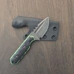 Tactical Pterodactyl Mini Camper in Magnacut and Black and Dayglow G10 scales