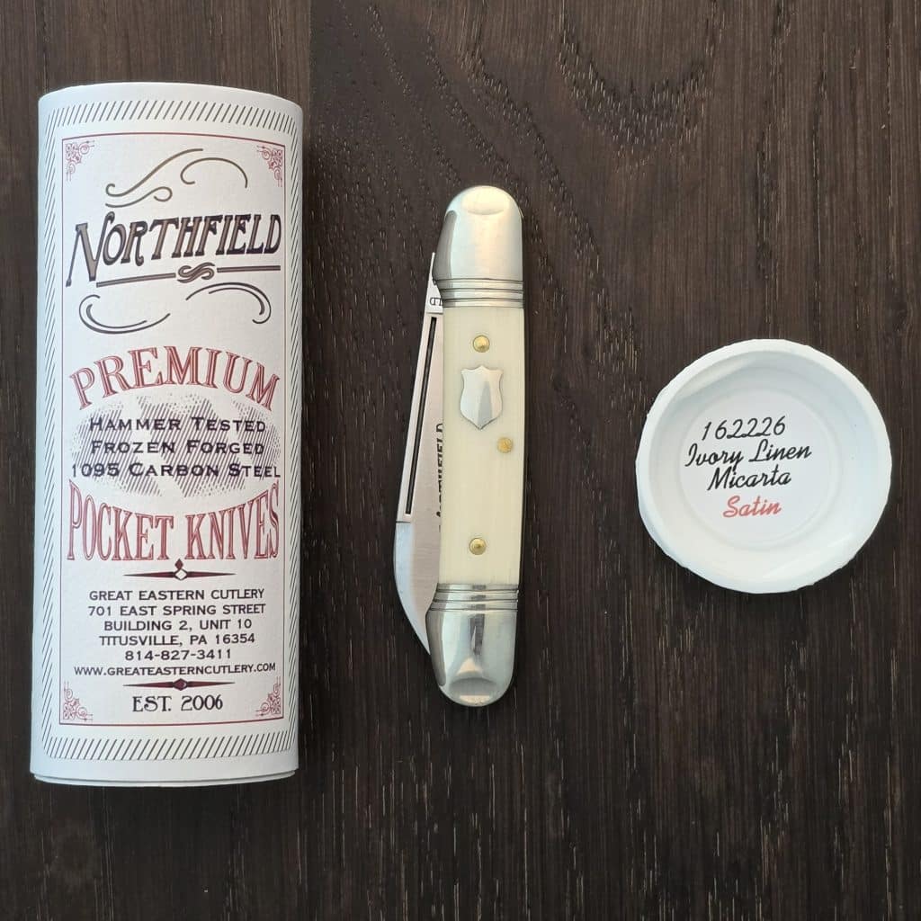 Great Eastern Cutlery #162226 Ivory Linen Micarta Satin - Image 4