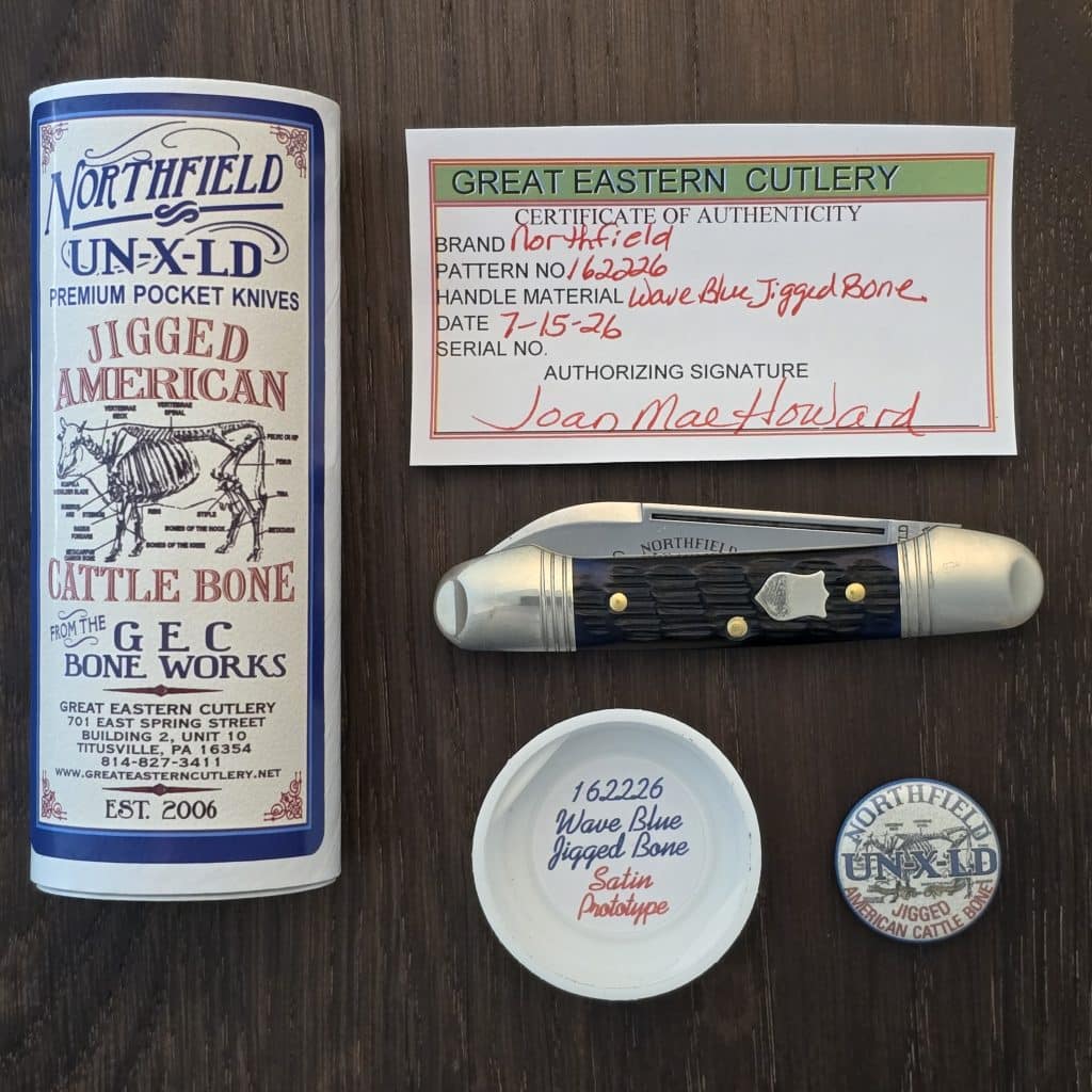 Great Eastern Cutlery #162226 Wave Blue Jigged Bone PROTOTYPE