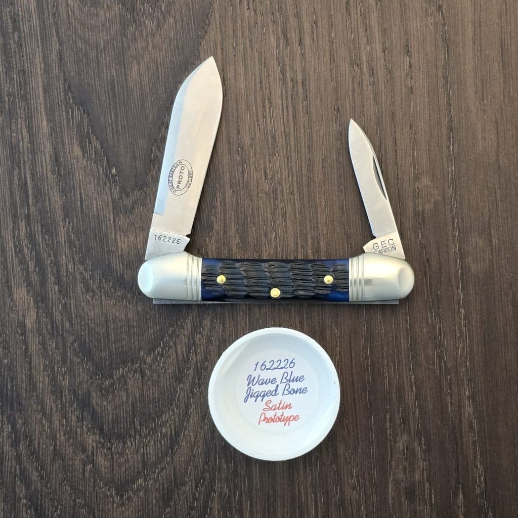 Great Eastern Cutlery #162226 Wave Blue Jigged Bone PROTOTYPE - Image 4