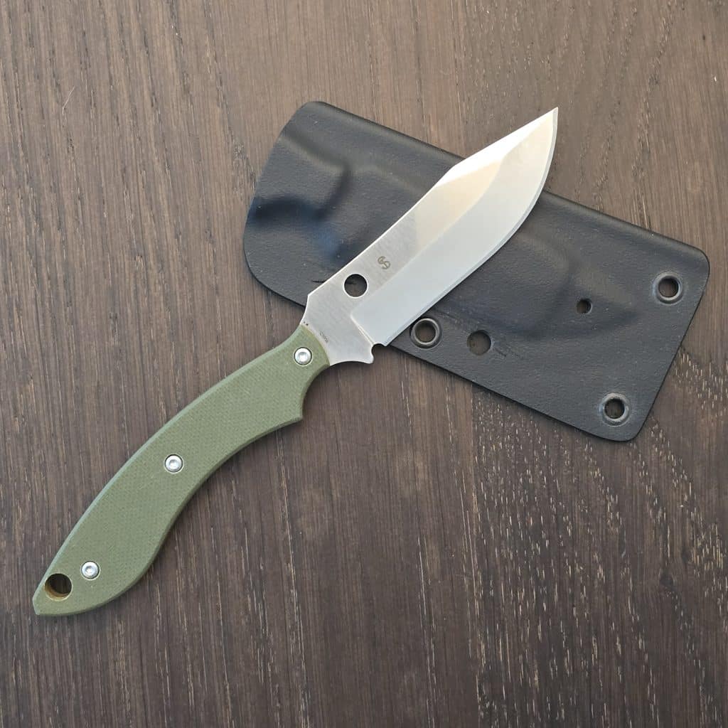 Spyderco Stok Bowie Fixed Blade Knife OD Green G10 Handle 8Cr13MoV FB49GPOD - Image 2