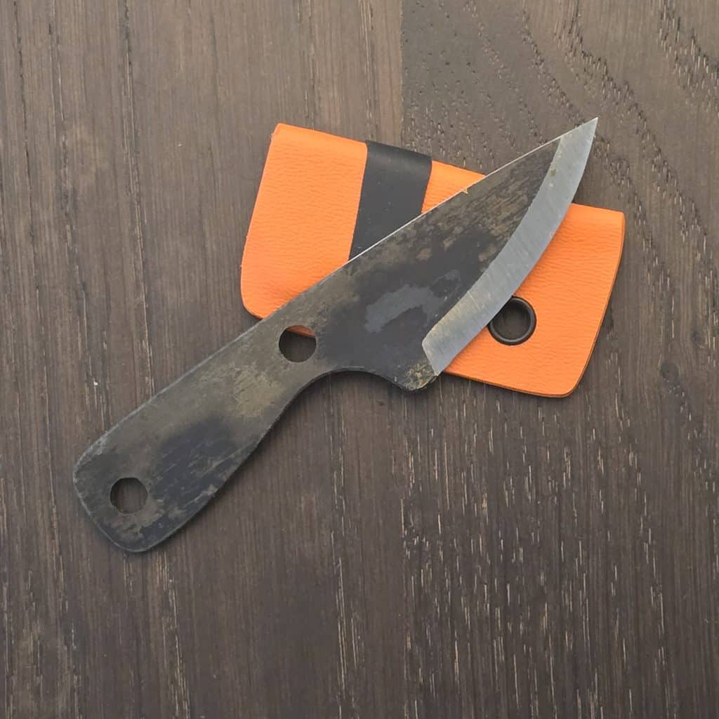 Knives By Nuge PSK Personal Survival Knife Exclusive in 1095 Carbon Steel With Kydex Sheath