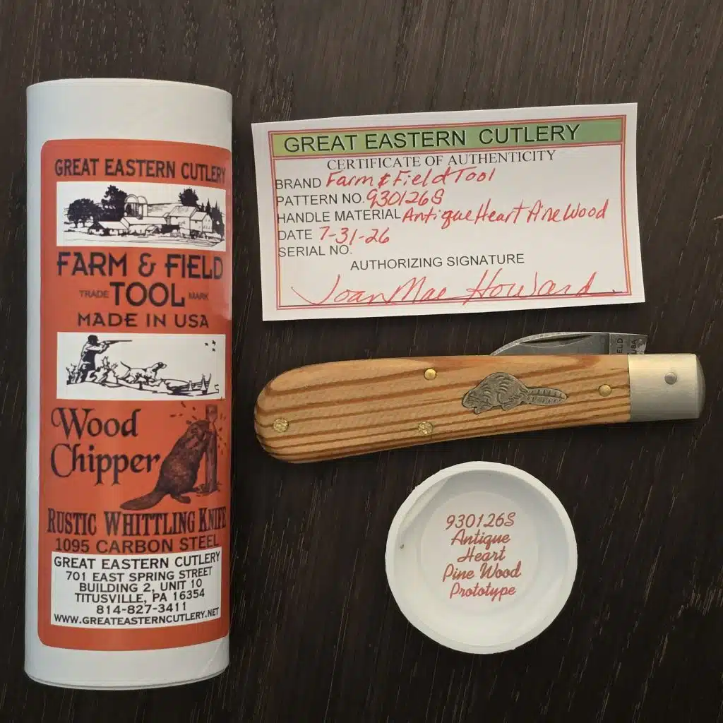 Great Eastern Cutlery #930126 S (short) Antique Heart Pine Wood PROTOTYPE - Image 4
