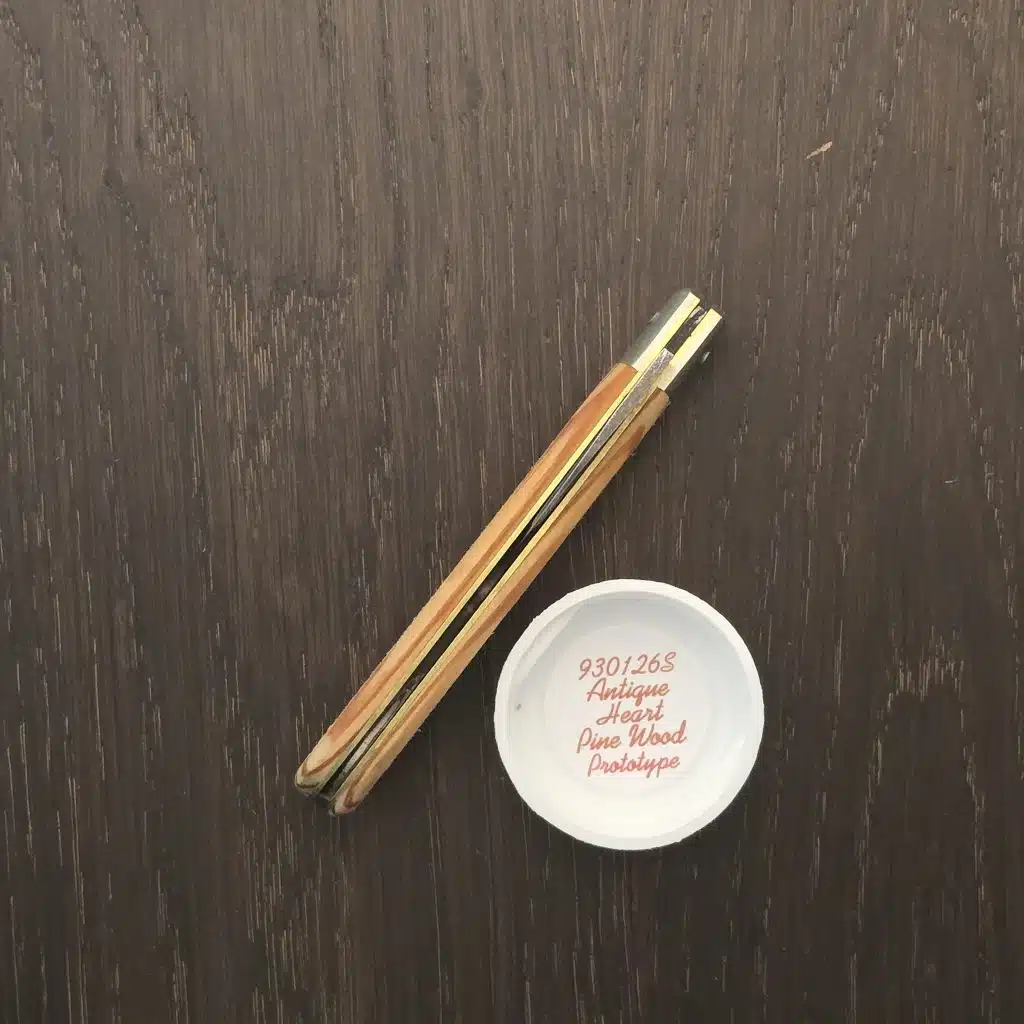 Great Eastern Cutlery #930126 S (short) Antique Heart Pine Wood PROTOTYPE - Image 3