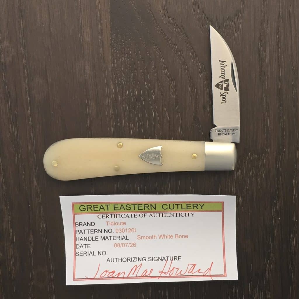 Great Eastern Cutlery #930126 L (long) Smooth White Bone PROTOTYPE