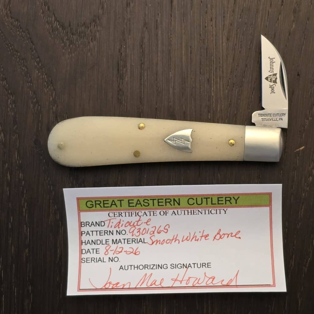 Great Eastern Cutlery #930126 S (short) Smooth White Bone PROTOTYPE - Image 3