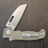 Demko AD20 Slim S45VN Smooth Titanium Full Grip Shark Lock Folding Knife Gently Used