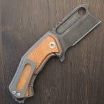 Eric Luther Knives Orphan S Frame Lock Flipper #ORPS102223 in Titanium W/ Richlite inlays and CPM 154 Dark Stonewash 10/23/2023
