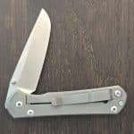 Chris Reeve Knives Small Sebenza 31 Plain Tanto Glass Blasted CPM Magnacut and 6A14V Titanium MNA-1124 MODIFIED w/ Jeckle to Hyde back spacer, Tanto Turned Drop Point and Silver Lugs