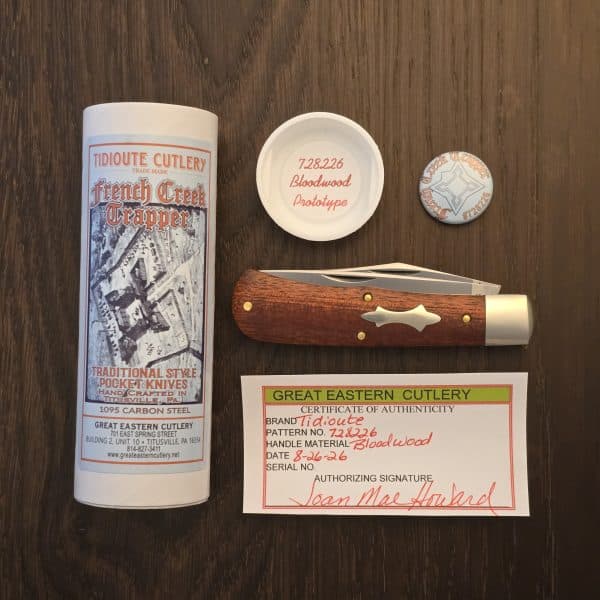 Great Eastern Cutlery #728226 Bloodwood French Creek Trapper PROTOTYPE – gallery image 1