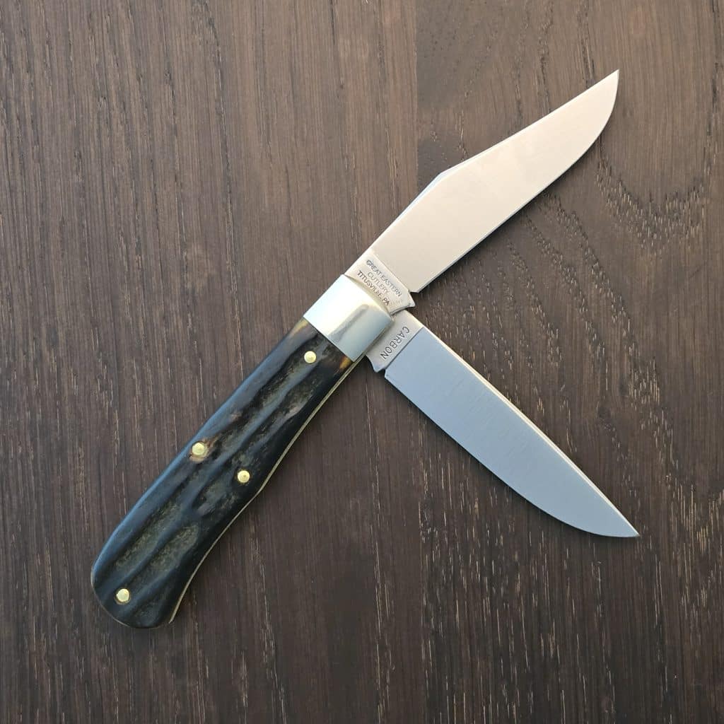 Great Eastern Cutlery #728226 TIDIOUTE CUTLERY, FRENCH CREEK TRAPPER, PINE BARK INDIA JIGGED BONE – gallery image 2