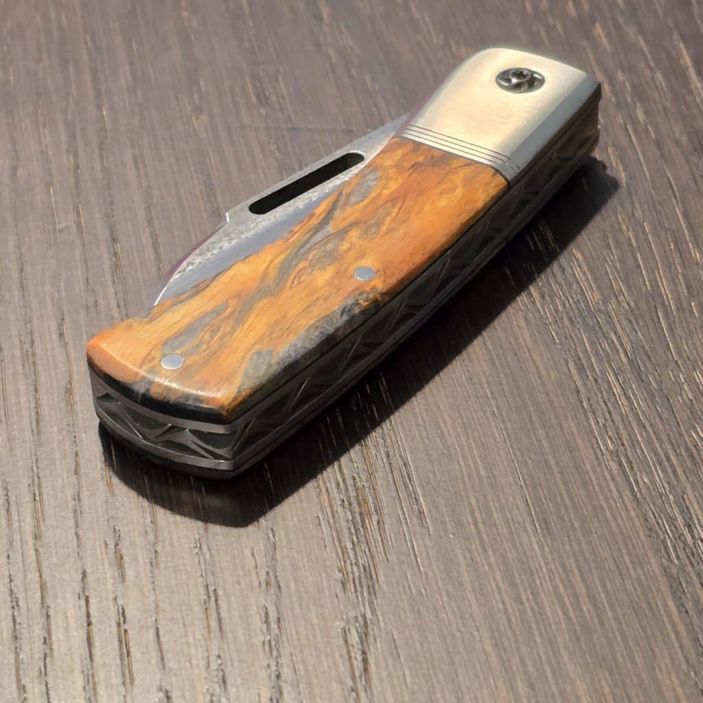 K'Roo Custom Eagle Chunky Frank in Dyed Karelian Burch Burl and Magnacut Created 8/2026 by W. O'Kelly – gallery image 9