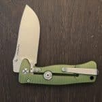 Lionsteel SR-2A GS Folding Pocket Knife Green Integral frame lock EDC Molletta