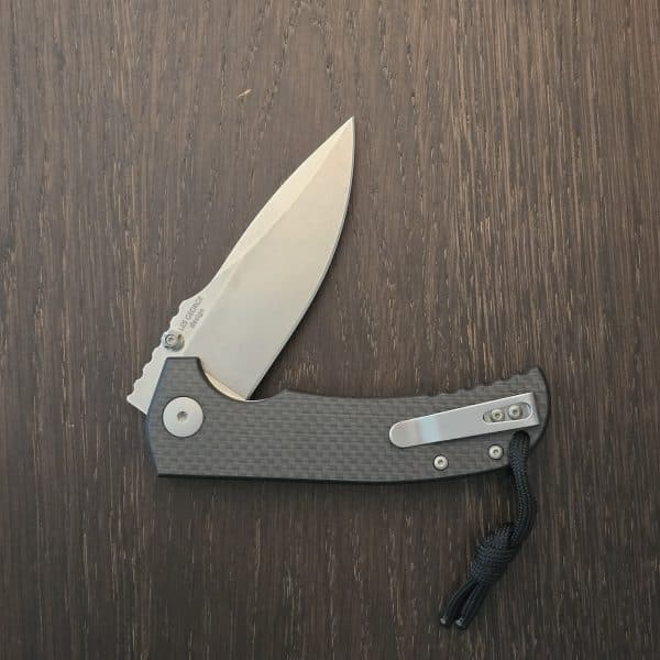Spartin Blades Les George ASTOR in Black Carbon Fiber/G10 and CTS-XHP SFBL8CF – gallery image 1