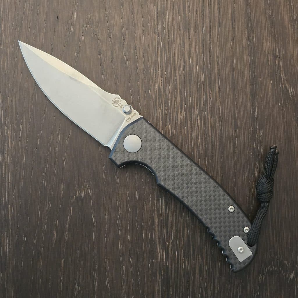 Spartin Blades Les George ASTOR in Black Carbon Fiber/G10 and CTS-XHP SFBL8CF – gallery image 2