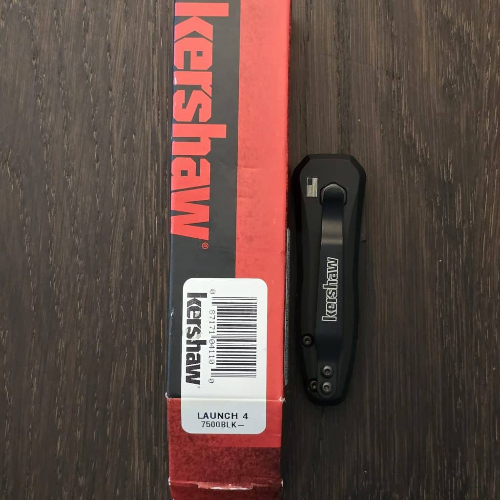 Kershaw 7500BLK Launch 4 AUTO Folding Knife 1.9" CPM-154 Black Cerakote Blade, Aluminum Handles – gallery image 4