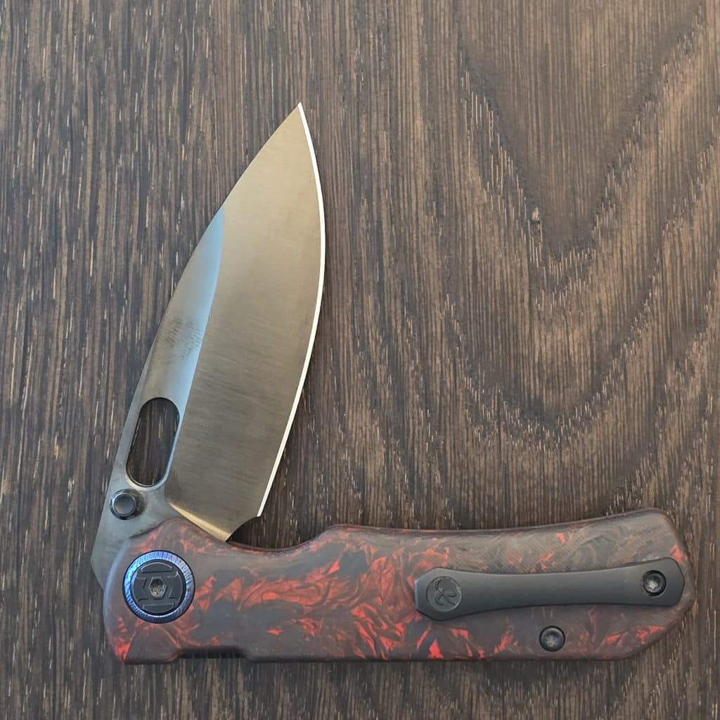 Kunwu Verta Excalibur - Black & Red Carbon Fiber - DLC Elmax Blade – gallery image 2