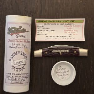 Great Eastern Cutlery #610211 Ruby Red Jigged Bone SN24