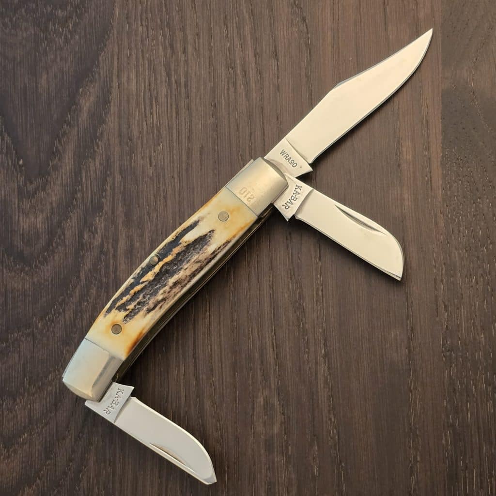 KA-BAR Dog Head Rancher WRA90 in Stag 1990's Jim Parker Era SN210 – gallery image 2