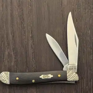 Case XX USA No 59674 Worked Bolster Ebony Wood Smooth Peanut 7220 SS