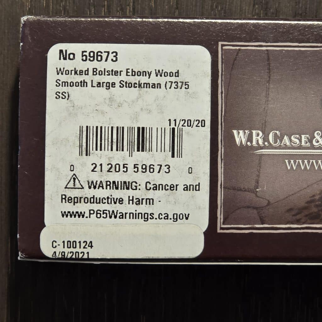 Case XX USA No 59673 Worked Bolster Ebony Wood Smooth Large Stockman 7375 SS – gallery image 6