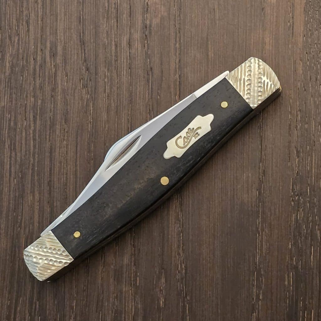 Case XX USA No 59673 Worked Bolster Ebony Wood Smooth Large Stockman 7375 SS – gallery image 4
