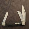 Case XX USA No 59673 Worked Bolster Ebony Wood Smooth Large Stockman 7375 SS