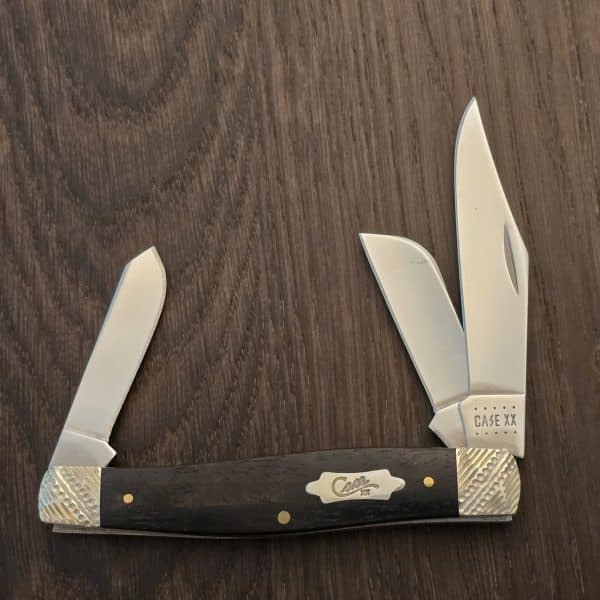 Case XX USA No 59673 Worked Bolster Ebony Wood Smooth Large Stockman 7375 SS – gallery image 1