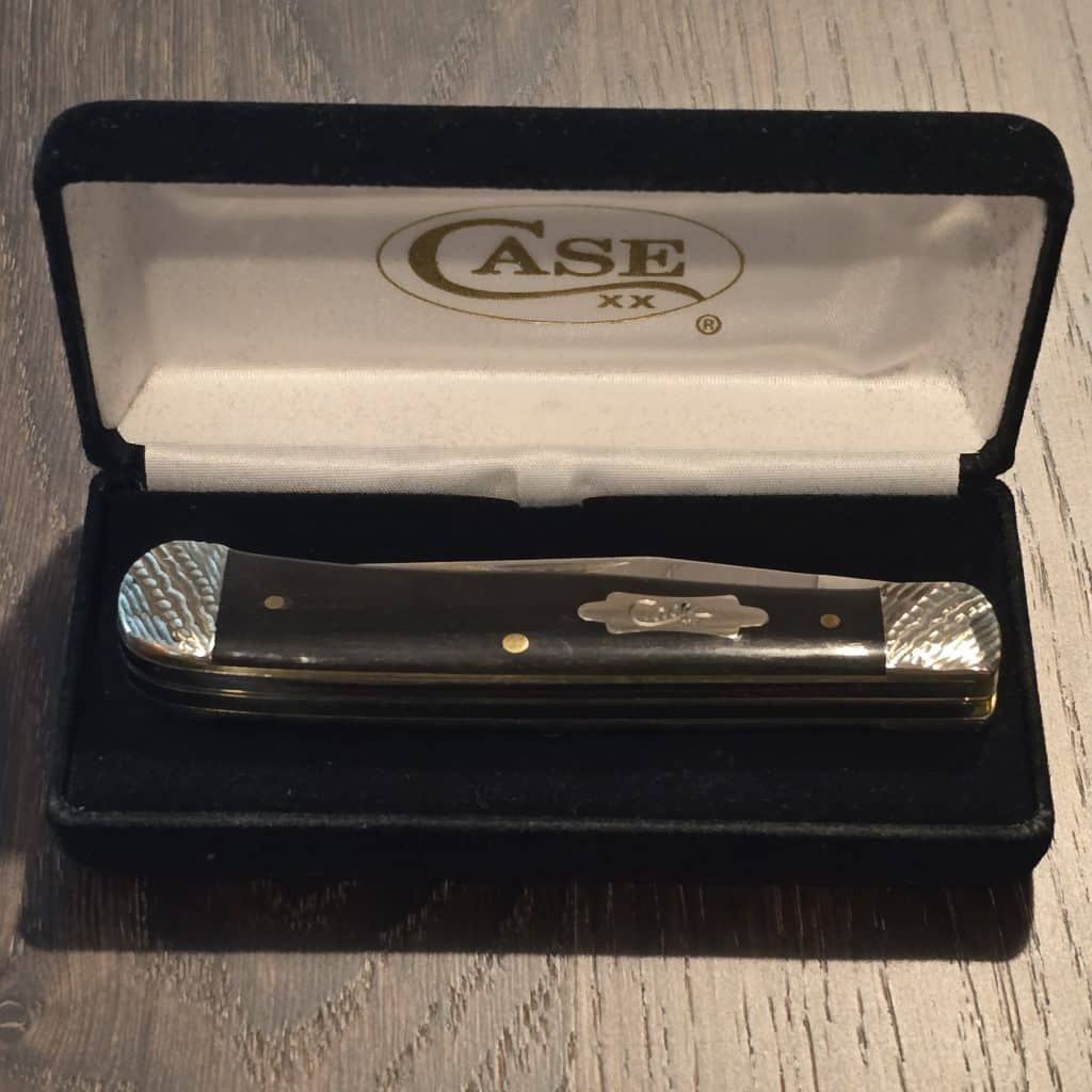Case XX USA No 59670 Worked Bolster Ebony Wood Smooth Trapper 7254 SS – gallery image 5